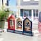 Glitzhome® 13" Liberty, Freedom, America House-Shaped Tabletop Décor